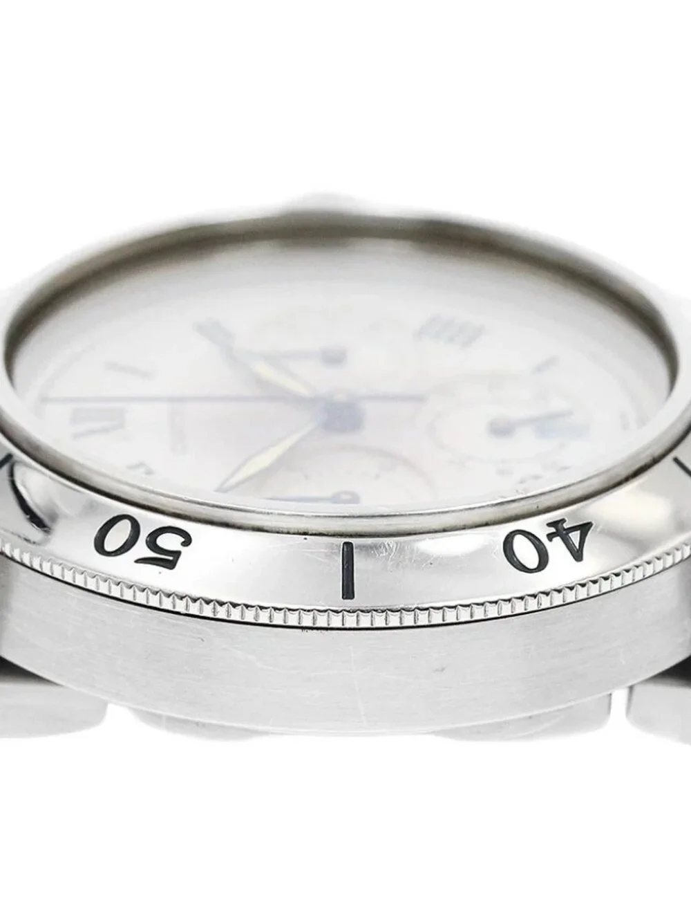 CARTIER Pasha 38 W31018H3 Chronograph Silver Dial Quartz Men's Watch_962979